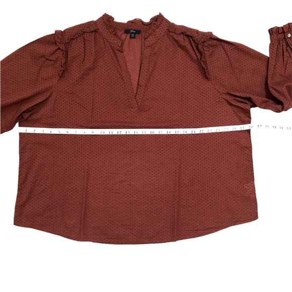 🎉HP 🛍🎊 J Crew Ruffle-trim V-neck Popover Clip Dot - Picture 7 of 7
